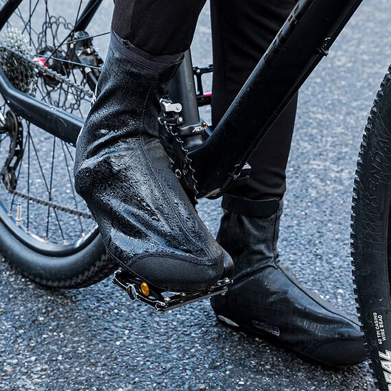 Rockbros LF1081 Windproof Waterproof Shoe Covers 42-46 cm - Black - Bicycle - Sports & Fitness - Techbox