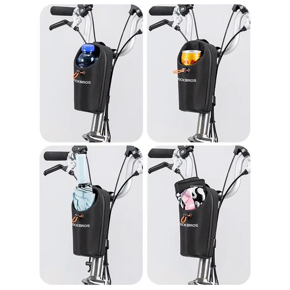 Rockbros P002 Handlebar Bag Compatible with Scooters and Folding City Bikes 1.5L - Black - Smartphone Holders - Smartphones - Techbox