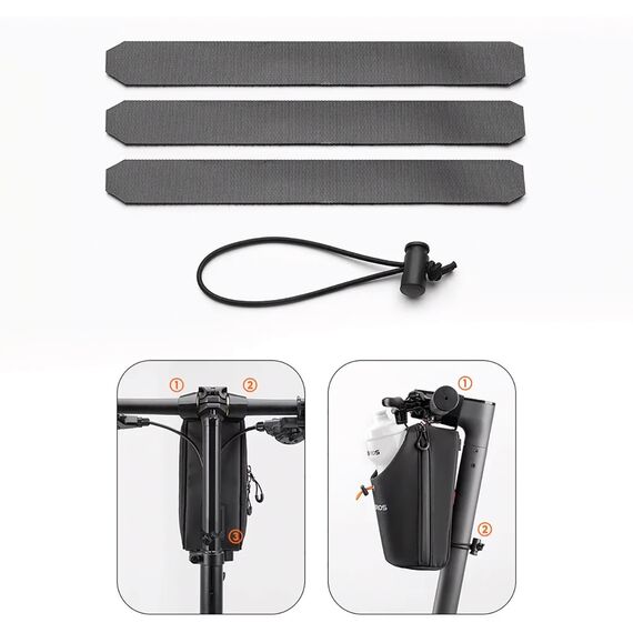 Rockbros P002 Handlebar Bag Compatible with Scooters and Folding City Bikes 1.5L - Black - Smartphone Holders - Smartphones - Techbox