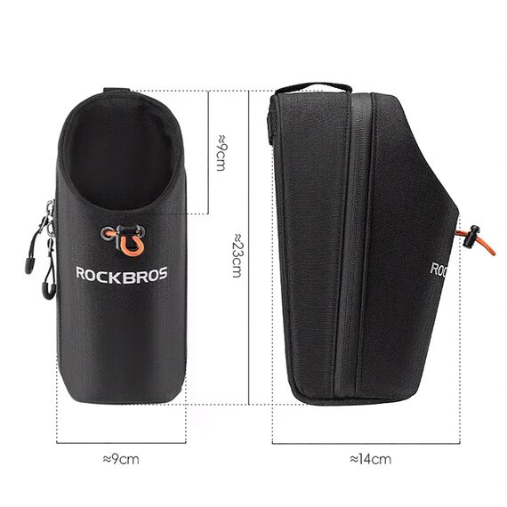 Rockbros P002 Handlebar Bag Compatible with Scooters and Folding City Bikes 1.5L - Black - Smartphone Holders - Smartphones - Techbox