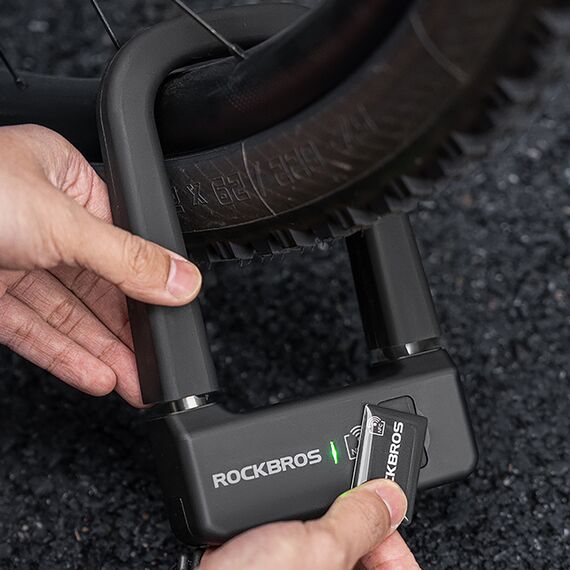 Rockbros RBNS1 SMART Bike Lock with NFC Reader - Black - Bicycle - Sports & Fitness - Techbox