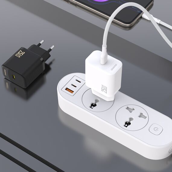 Dudao A27CEU PD 25W GaN SB-C Wall Charger with USB-C Cable - Black - Travel Chargers - Smartphone Chargers - Techbox