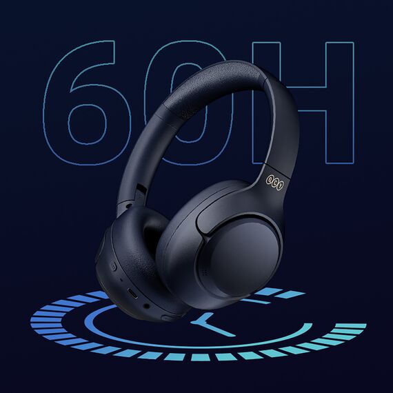 QCY H3 Over-Ear Headphones with ANC Bluetooth 5.4 Hi-Res Audio - Blue | Techbox