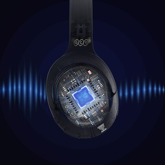QCY H3 Over-Ear Headphones with ANC Bluetooth 5.4 Hi-Res Audio - Blue | Techbox