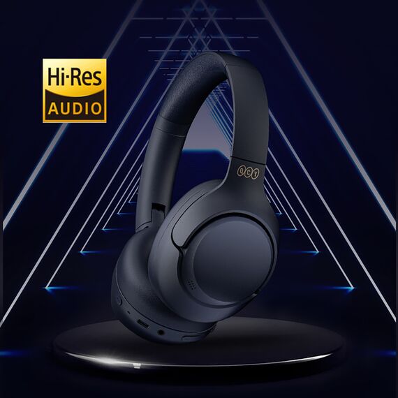 QCY H3 Over-Ear Headphones with ANC Bluetooth 5.4 Hi-Res Audio - Blue | Techbox