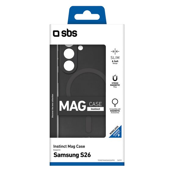 SBS Instinct Mag Case for Samsung Galaxy S26 Compatible with MagSafe - Black - Uncategorized Cases (2) - Cases - Techbox