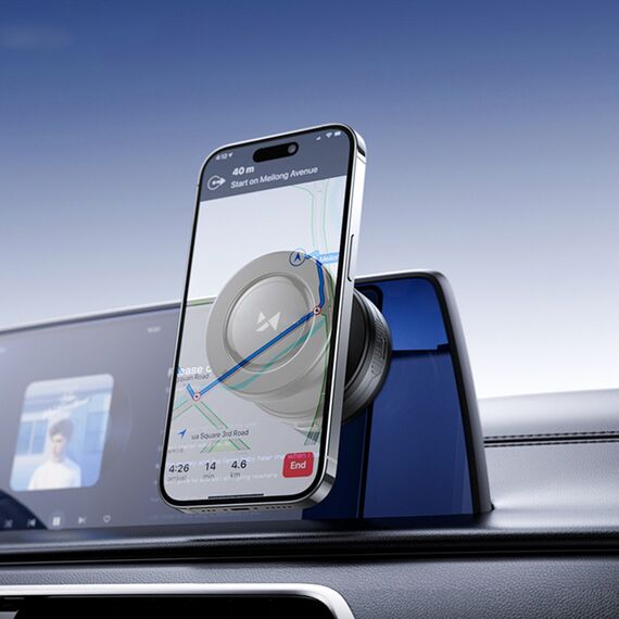 Wozinsky WUSQ-01 Car Holder with Qi Charger Compatible with MagSafe - Black - Smartphone Holders - Smartphones - Techbox