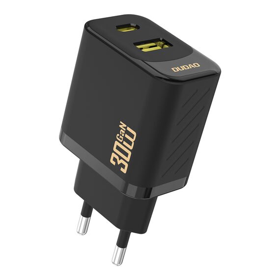 Dudao A27TEU PD 30W GaN USB-A USB-C Wall Charger - Black - Travel Chargers - Smartphone Chargers - Techbox