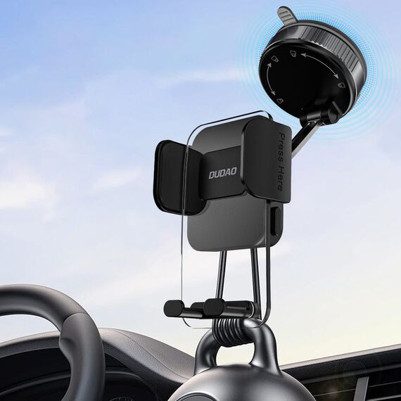 Dudao F24PLUS Car Holder with Suction Cup for Dashboard - Black - Smartphone Holders - Smartphones - Techbox