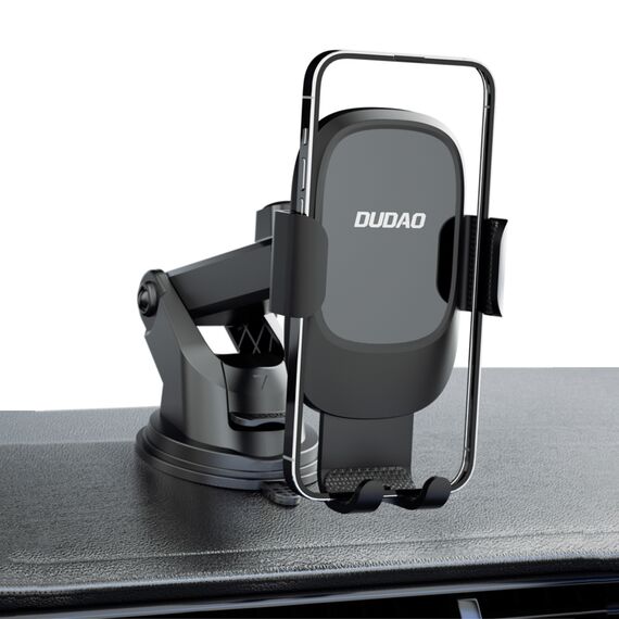 Dudao F5N+ gravity car holder with suction cup for windshield or dashboard - black | Techbox