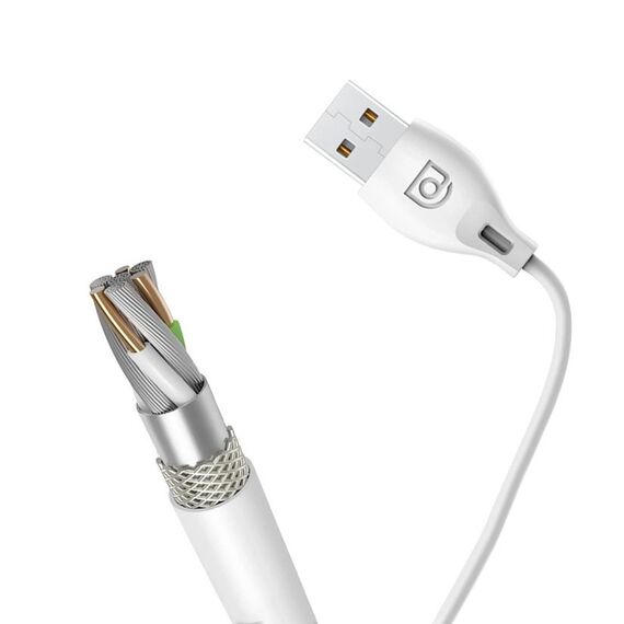 Dudao L4M USB-A - MicroUSB 2.4 A Cable 1m - White - Cables & Adapters - Cables & Accessories - Techbox