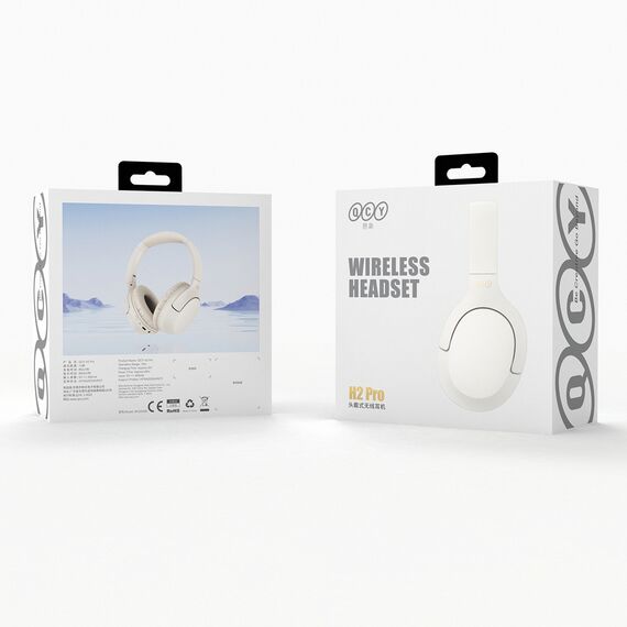 QCY H2 Pro ENC Bluetooth 5.3 Over-Ear Headphones - White | Techbox