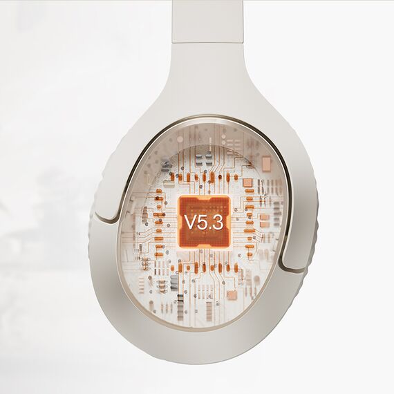 QCY H2 Pro ENC Bluetooth 5.3 Over-Ear Headphones - White | Techbox