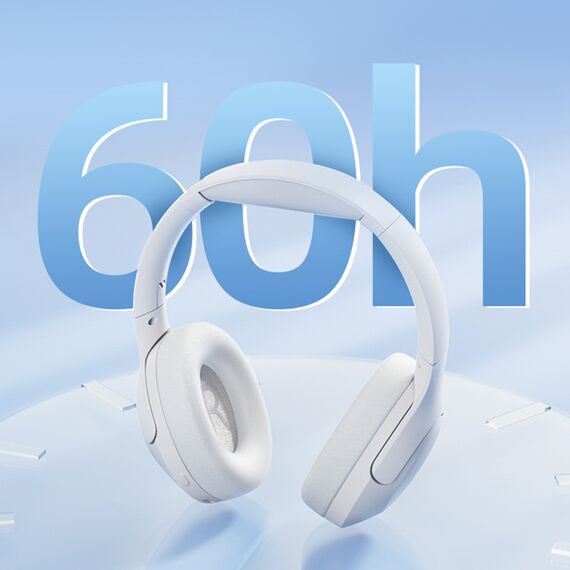 QCY H3 Lite Over-Ear Headphones with ANC and Bluetooth 5.3 - White | Techbox