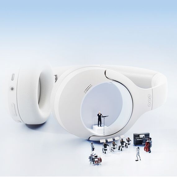 QCY H3 Lite Over-Ear Headphones with ANC and Bluetooth 5.3 - White | Techbox