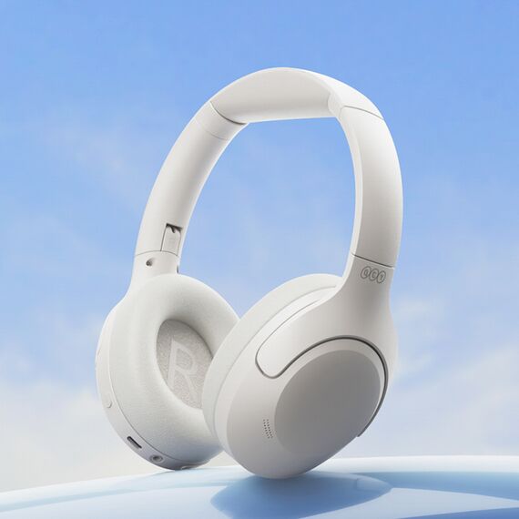 QCY H3 Lite Over-Ear Headphones with ANC and Bluetooth 5.3 - White | Techbox