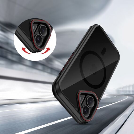 Tech-Protect MagHybrid MagSafe Case for iPhone 17 - Black and Red | Techbox