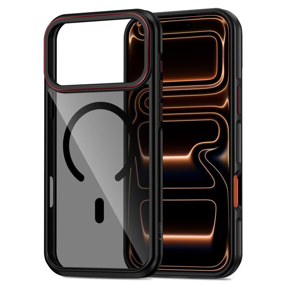 Tech-Protect MagHybrid MagSafe Case for iPhone 17 Pro Max - Black and Red - Uncategorized Cases (2) - Cases - Techbox