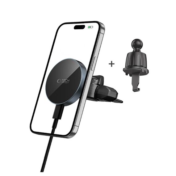 Tech-Protect mm15W-V5 Magnetic MagSafe Car Mount for Air Vent/CD Slot - Black