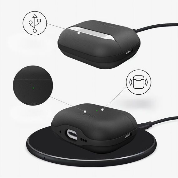 Tech-Protect NaturalFit Case for AirPods Pro 3 - Black - Smartphone Accessories - Cables & Accessories - Techbox