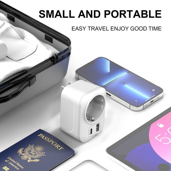 Tech-Protect TA100 US Adapter - White