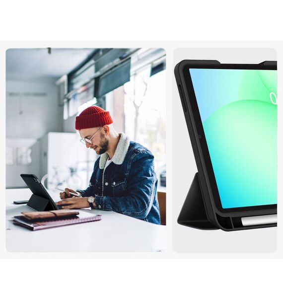 TechProtect SmartCase Pen Case for Samsung Galaxy Tab A9 / A11 8.7 X110 / X115 / X133 / X135 - Black | Techbox