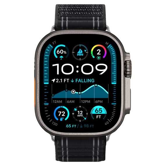 Spigen WBF0 Strap for Apple Watch 44 / 45 / 46 / 49 mm - Black | Techbox
