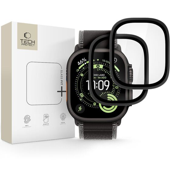 Tech-Protect 2-pack tempered glass for Apple Watch Ultra 49mm - black | Techbox