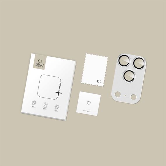 Tech-Protect Camfull Fit+ Camera Lens Glass for iPhone 17 Pro Max - Silver