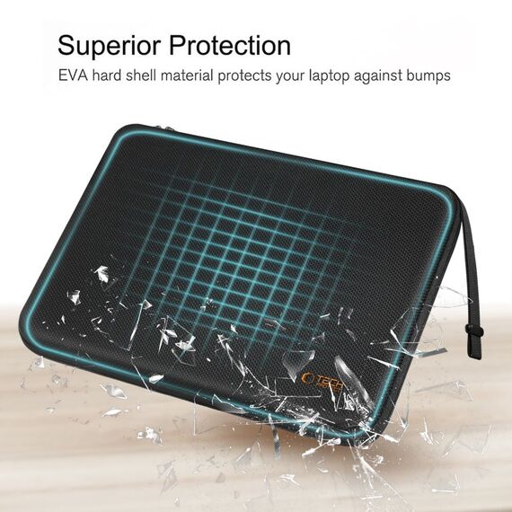 Tech-Protect Hardpouch for 15-16 Laptops - Black and Orange