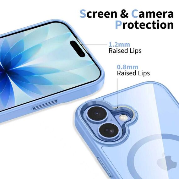 Tech-Protect MagMat MagSafe Case for iPhone 17 - Transparent Blue - Uncategorized Cases (2) - Cases - Techbox