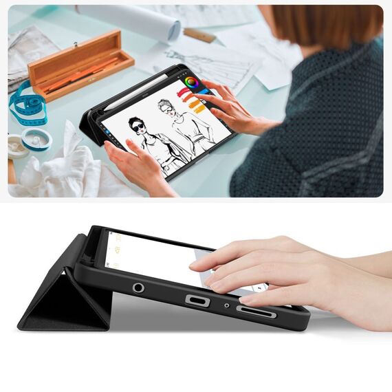 Tech-Protect SC Pen Canvas Case for Samsung Galaxy Tab A9 / A11 8.7 X110 / X115 / X133 / X135 - Black | Techbox