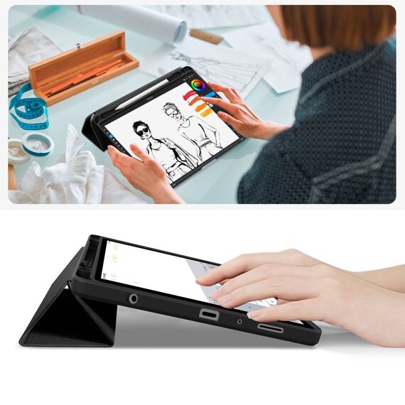Tech-Protect SC Pen Hybrid Case for Samsung Galaxy Tab A9 / A11 8.7 X110 / X115 / X133 / X135 - Black | Techbox