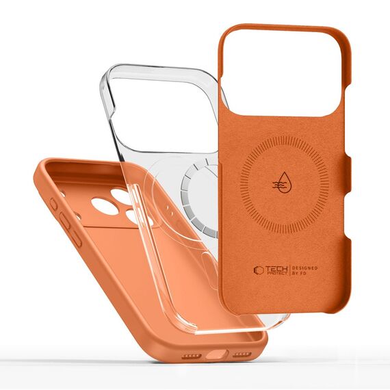 Tech-Protect Silicone MagSafe Case for iPhone 17 Pro Max - Orange - Uncategorized Cases (2) - Cases - Techbox