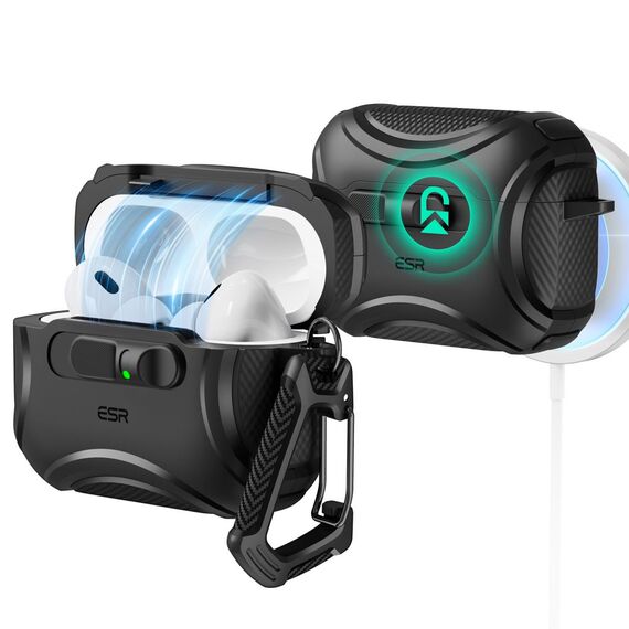ESR Cyber ​​FlickLock MagSafe Case for AirPods Pro 3 - Black - Smartphone Accessories - Cables & Accessories - Techbox
