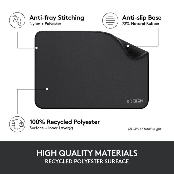 Tech-Protect A100 Mouse Pad 35 x 25 cm - Black