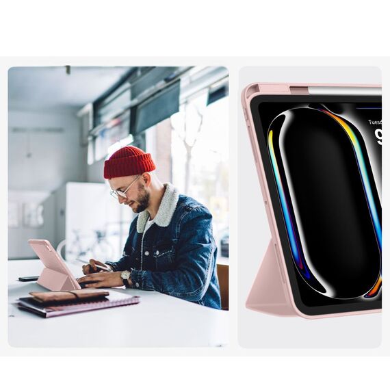 Tech-Protect SC Pen Case for iPad Pro 13” 7 / 8 / 2024-2025 - Pink - Tablet Accessories - Tablet PC & Accessories - Techbox