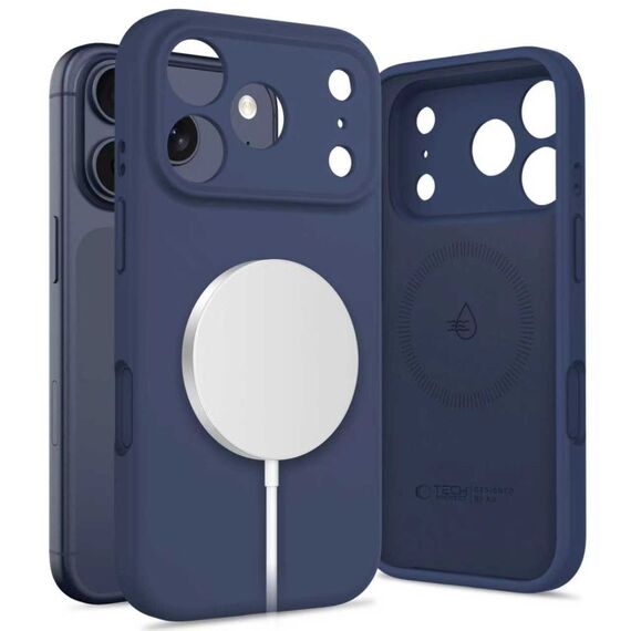 Tech-Protect Silicone MagSafe Case for iPhone 17 Pro - Navy Blue - Uncategorized Cases (2) - Cases - Techbox