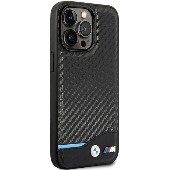 BMW Leather Carbon Case for iPhone 13 Pro Max - Black | Techbox