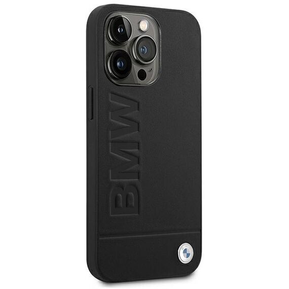 BMW Leather Stamp Case for iPhone 14 Pro - Black | Techbox