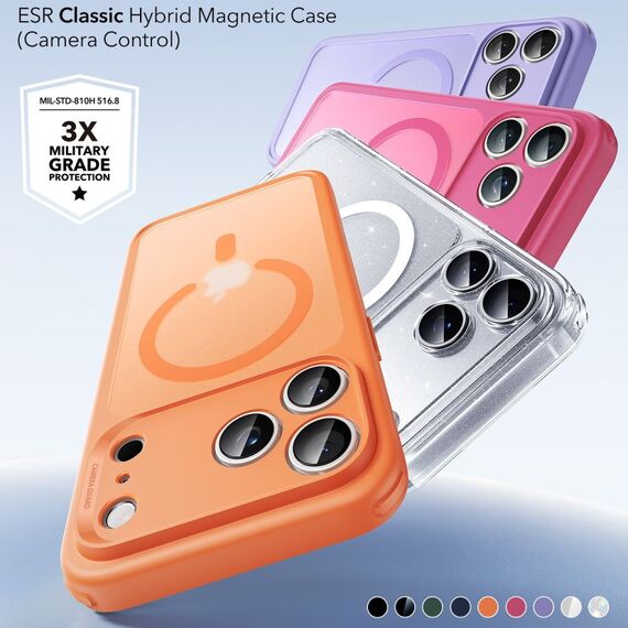 ESR Classic Hybrid MagSafe Case for iPhone 17 Pro Max - Clear Orange | Techbox
