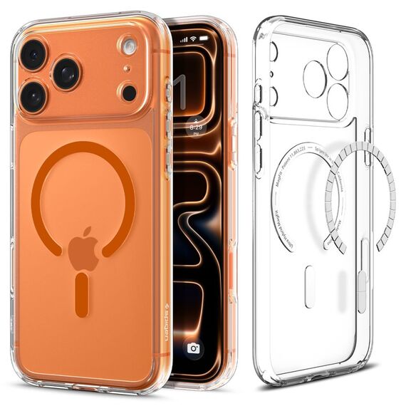 Spigen Ultra Hybrid MagSafe Case for iPhone 17 Pro - Clear Orange - Uncategorized Cases (2) - Cases - Techbox