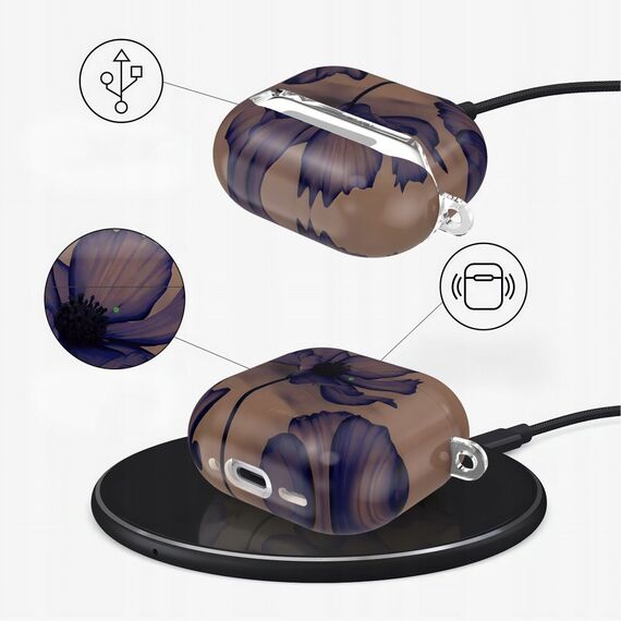 Tech-Protect Lamano case for AirPods 4 - brown and purple - Smartphone Accessories - Cables & Accessories - Techbox