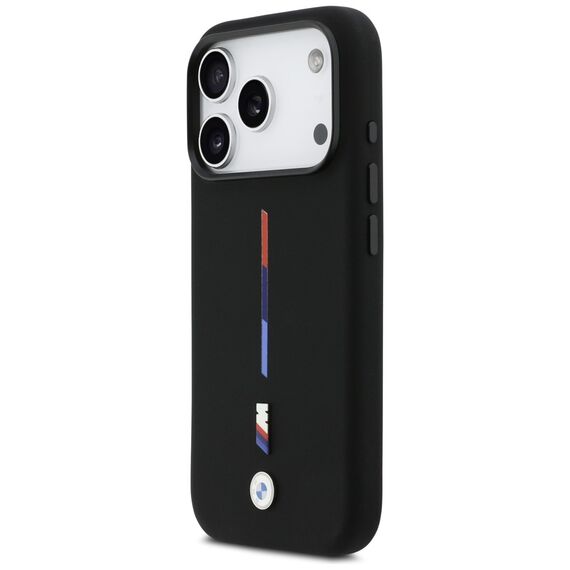 BMW M Silicon Tricolor Line MagSafe Case for iPhone 17 Pro - Black | Techbox