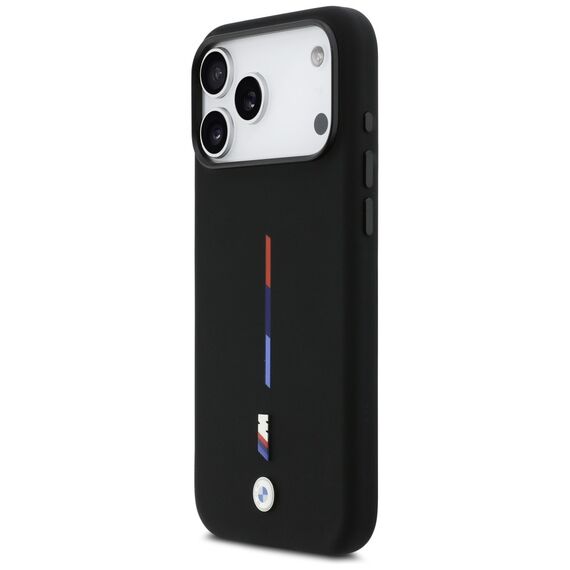 BMW M Silicon Tricolor Line MagSafe Case for iPhone 17 Pro Max - Black | Techbox
