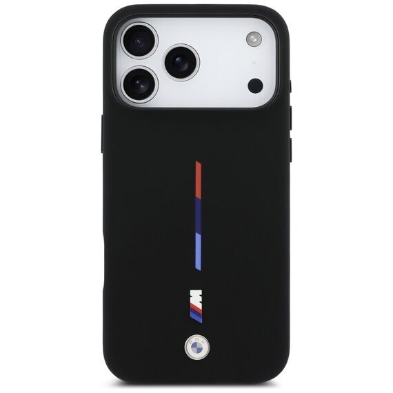 BMW M Silicon Tricolor Line MagSafe Case for iPhone 17 Pro Max - Black | Techbox