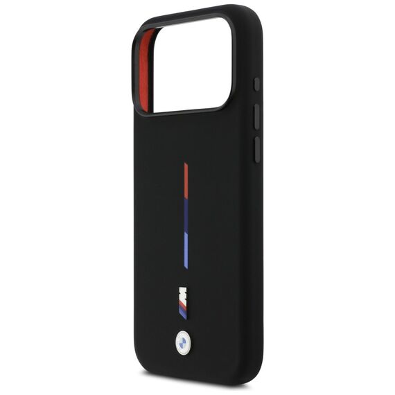 BMW M Silicon Tricolor Line MagSafe Case for iPhone 17 Pro Max - Black | Techbox
