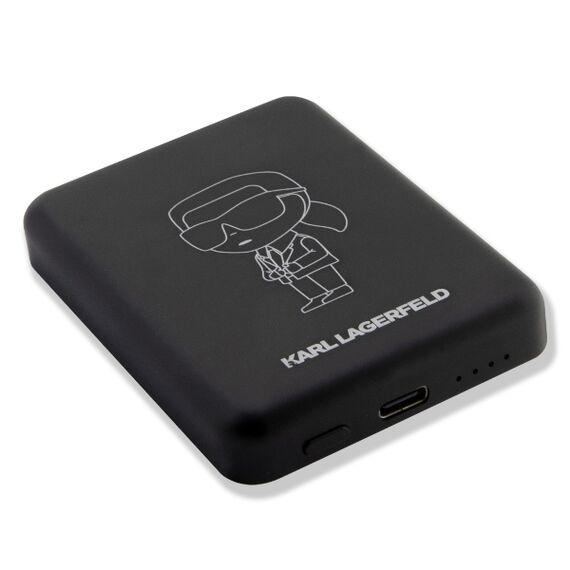 Karl Lagerfeld Ikonik MagSafe 5W 3000mAh Inductive Power Bank - Black
