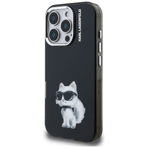 Karl Lagerfeld IML Aquarelle Choupette &amp; Logo Case for iPhone 16 Pro Max - Black | Techbox