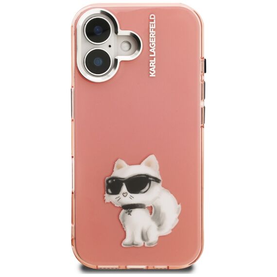 Karl Lagerfeld IML Aquarelle Choupette &amp; Logo iPhone 16 Case - Pink | Techbox